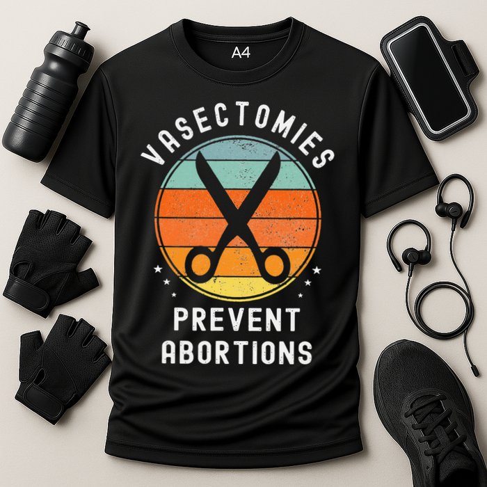 Vasectomies Prevent Abortions Retro Pro Choice Funny Novelty Performance Shirt