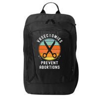Vasectomies Prevent Abortions Retro Pro Choice Funny Novelty City Backpack
