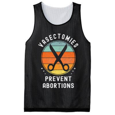 Vasectomies Prevent Abortions Retro Pro Choice Funny Novelty Mesh Reversible Basketball Jersey Tank