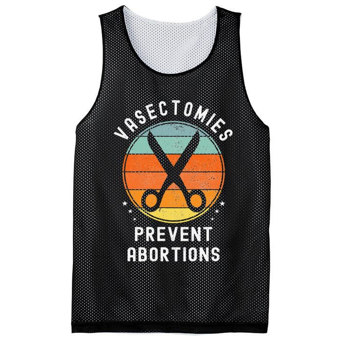 Vasectomies Prevent Abortions Retro Pro Choice Funny Novelty Mesh Reversible Basketball Jersey Tank