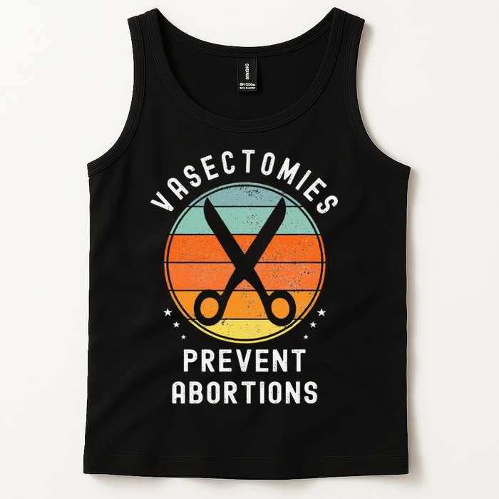 Vasectomies Prevent Abortions Retro Pro Choice Funny Novelty Tank Top