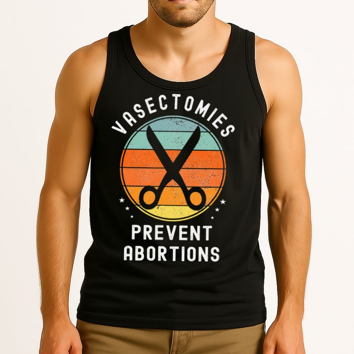 Vasectomies Prevent Abortions Retro Pro Choice Funny Novelty Tank Top