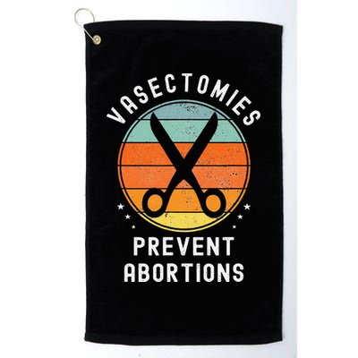 Vasectomies Prevent Abortions Retro Pro Choice Funny Novelty Golf Towel