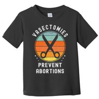 Vasectomies Prevent Abortions Retro Pro Choice Funny Novelty Toddler T-Shirt