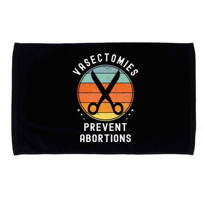Vasectomies Prevent Abortions Retro Pro Choice Funny Novelty Microfiber Hand Towel
