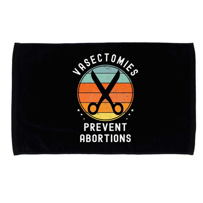 Vasectomies Prevent Abortions Retro Pro Choice Funny Novelty Microfiber Hand Towel