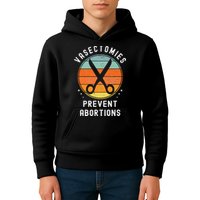 Vasectomies Prevent Abortions Retro Pro Choice Funny Novelty Kids Hoodie