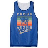 Vintage Proud Aussie Dog Grandpa Dog Owner FatherS Day Xmas Gift Mesh Reversible Basketball Jersey Tank