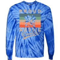 Vintage Proud Aussie Dog Grandpa Dog Owner FatherS Day Xmas Gift Tie-Dye Long Sleeve Shirt