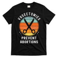Vasectomies Prevent Abortions Retro Pro Choice Funny Novelty T-Shirt