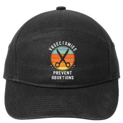 Vasectomies Prevent Abortions Retro Pro Choice Funny Novelty 7-Panel Snapback Hat