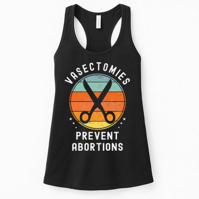 Vasectomies Prevent Abortions Retro Pro Choice Funny Novelty Womens Tank Top