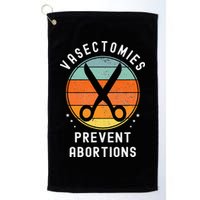 Vasectomies Prevent Abortions Retro Pro Choice Funny Novelty Golf Towel