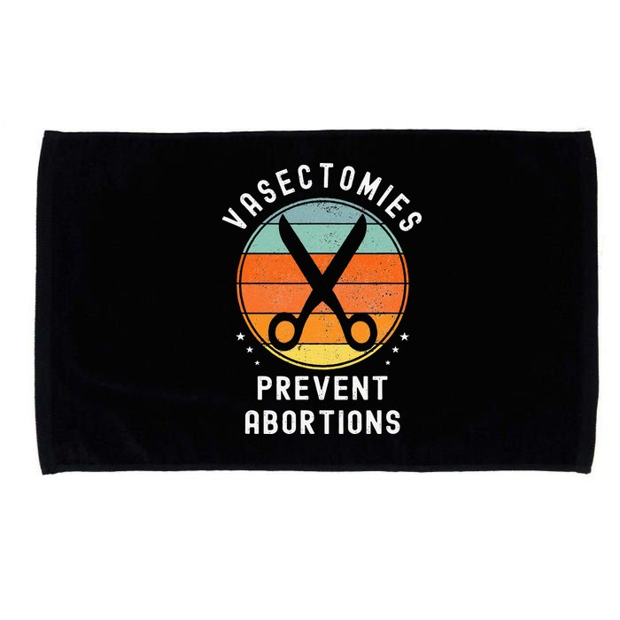 Vasectomies Prevent Abortions Retro Pro Choice Funny Novelty Microfiber Hand Towel