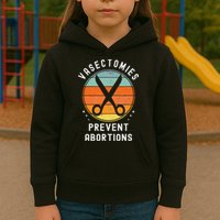 Vasectomies Prevent Abortions Retro Pro Choice Funny Novelty Kids Hoodie