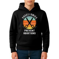 Vasectomies Prevent Abortions Retro Pro Choice Funny Novelty Kids Hoodie