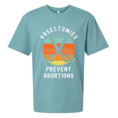 Vasectomies Prevent Abortions Retro Pro Choice Funny Novelty Sueded Cloud Jersey T-Shirt