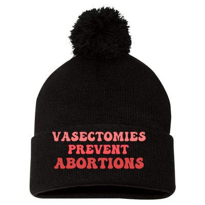 Vasectomies Prevent Abortions Pom Pom 12in Knit Beanie