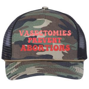 Vasectomies Prevent Abortions Retro Rope Trucker Hat Cap