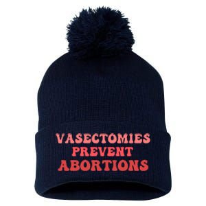 Vasectomies Prevent Abortions Pom Pom 12in Knit Beanie