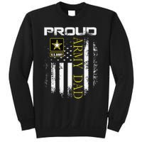 Vintage Proud Army Dad With American Flag Gift Sweatshirt