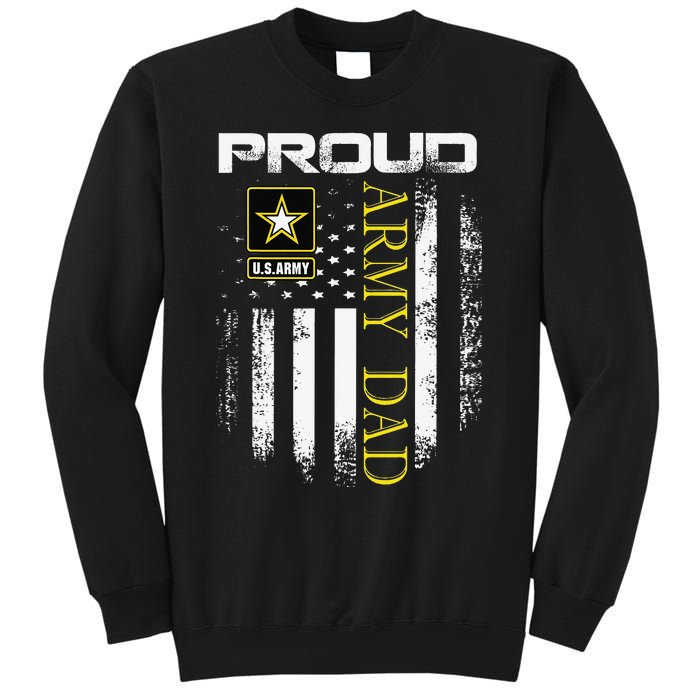 Vintage Proud Army Dad With American Flag Gift Sweatshirt