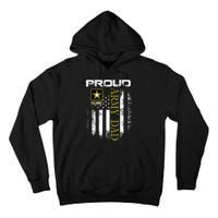 Vintage Proud Army Dad With American Flag Gift Tall Hoodie