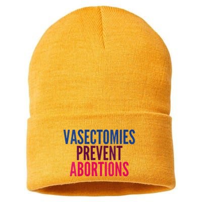 Vasectomies Prevent Abortions Protest Sustainable Knit Beanie
