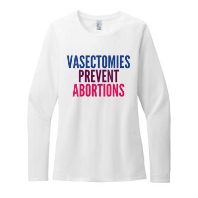 Vasectomies Prevent Abortions Protest Womens CVC Long Sleeve Shirt