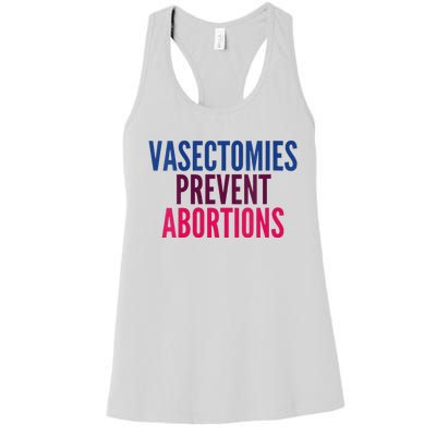 Vasectomies Prevent Abortions Protest Women's Racerback Tank