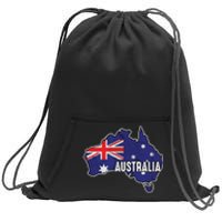 Vintage Patriotic Australian Pride Australia Flag Sweatshirt Cinch Pack Bag