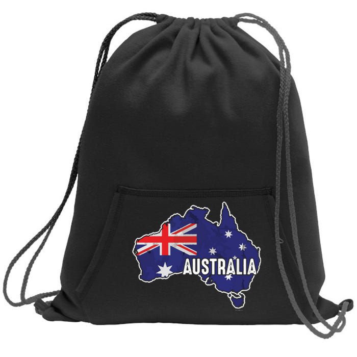 Vintage Patriotic Australian Pride Australia Flag Sweatshirt Cinch Pack Bag