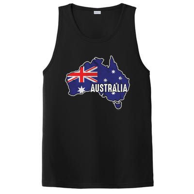 Vintage Patriotic Australian Pride Australia Flag PosiCharge Competitor Tank