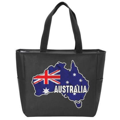 Vintage Patriotic Australian Pride Australia Flag Zip Tote Bag