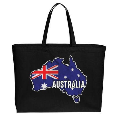 Vintage Patriotic Australian Pride Australia Flag Cotton Canvas Jumbo Tote