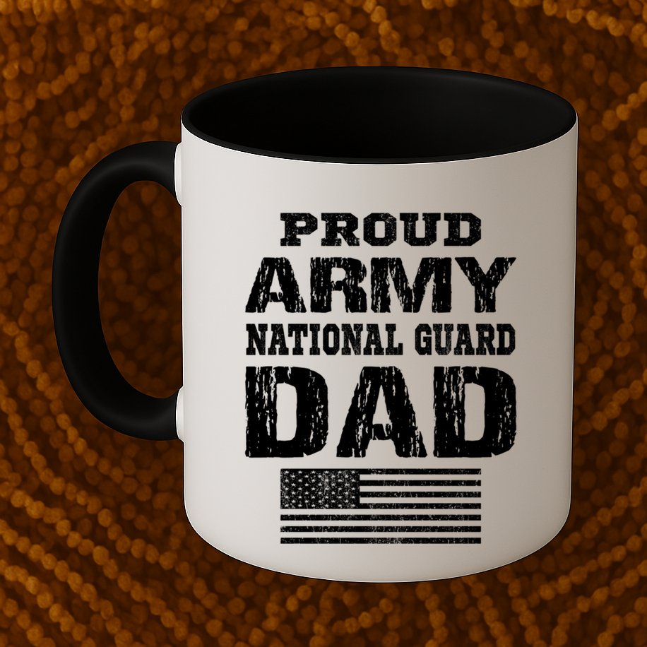 Vintage Proud Army National Guard Dad U S Military Gift Mug