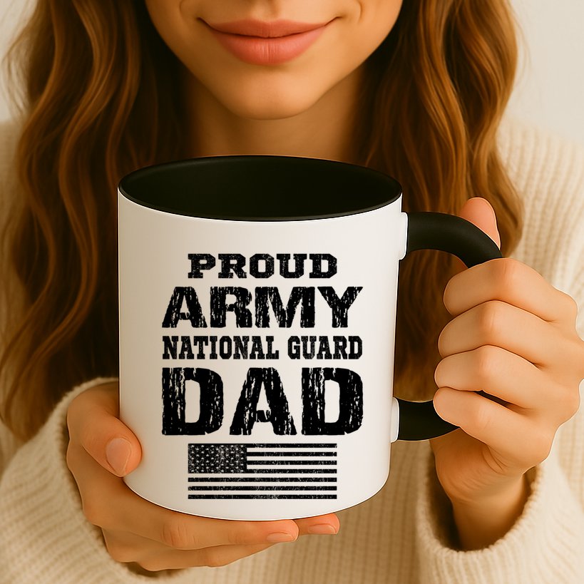 Vintage Proud Army National Guard Dad U S Military Gift Mug