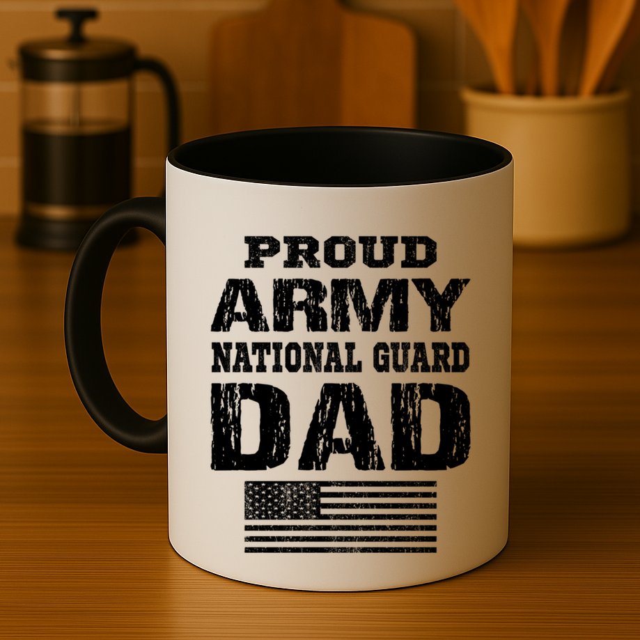 Vintage Proud Army National Guard Dad U S Military Gift Mug