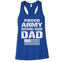 Vintage Proud Army National Guard Dad U S Military Gift Women's Racerback Tank