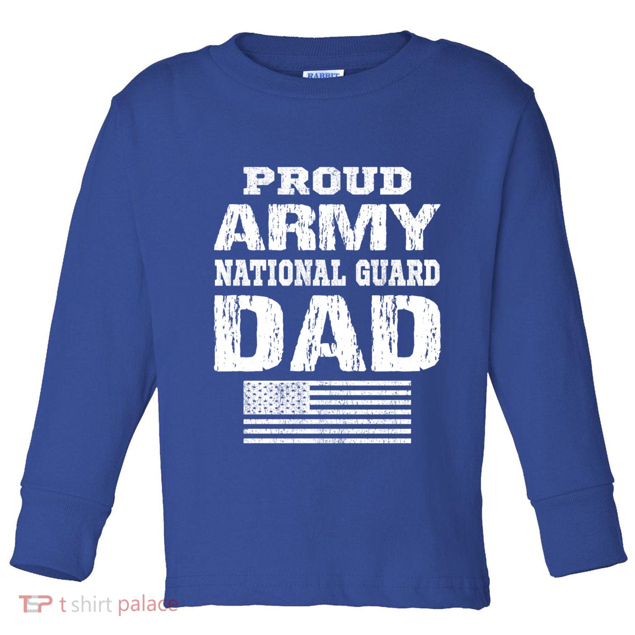 Vintage Proud Army National Guard Dad U S Military Gift Toddler Long Sleeve Shirt