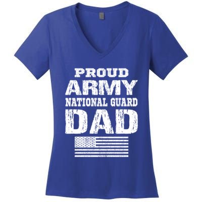 Vintage Proud Army National Guard Dad U S Military Gift Women's V-Neck T-Shirt
