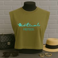 Virtuals Protocol Aixcb Ata Griffain Garment-Dyed Women's Muscle Tee
