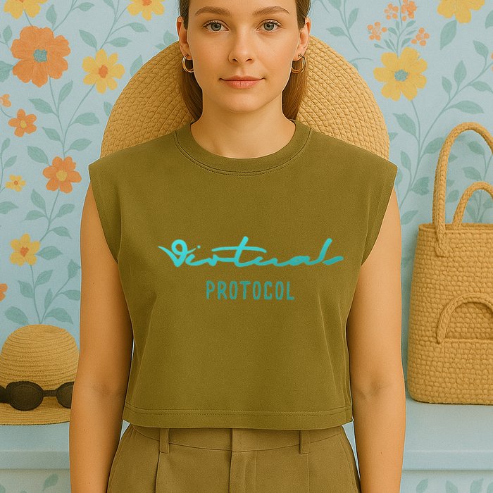 Virtuals Protocol Aixcb Ata Griffain Garment-Dyed Women's Muscle Tee