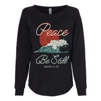 Vintage Peace Be Still Mark 439 Life Waves Christian Womens California Wash Sweatshirt