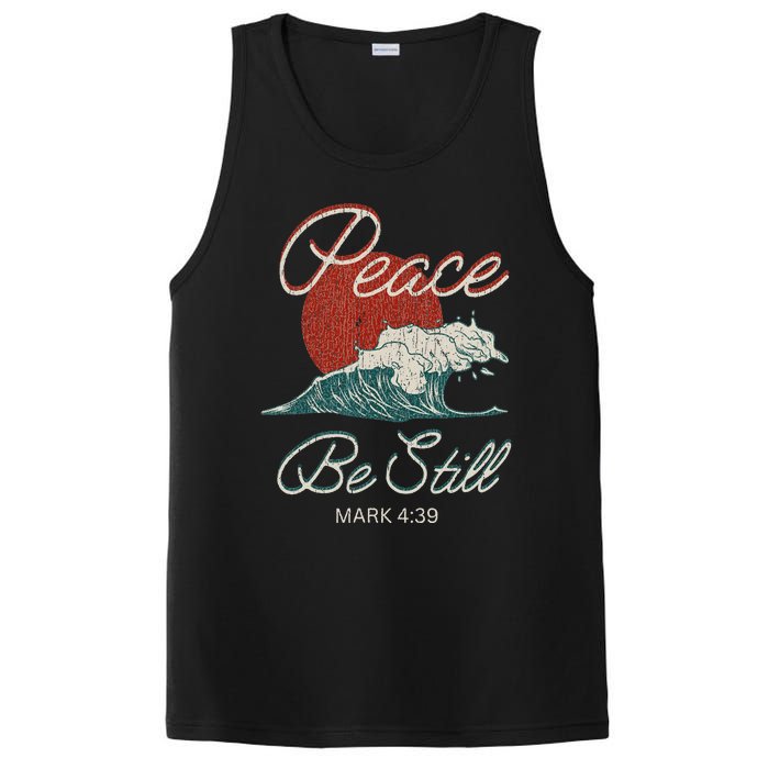 Vintage Peace Be Still Mark 439 Life Waves Christian PosiCharge Competitor Tank