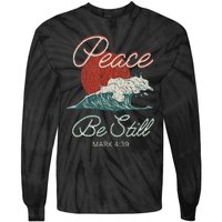 Vintage Peace Be Still Mark 439 Life Waves Christian Tie-Dye Long Sleeve Shirt