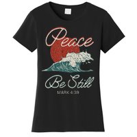 Vintage Peace Be Still Mark 439 Life Waves Christian Women's T-Shirt