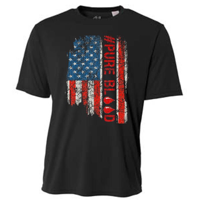 Vintage Pure Blood Movement Pureblood Freedom USA Flag Cooling Performance Crew T-Shirt