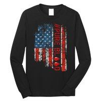 Vintage Pure Blood Movement Pureblood Freedom USA Flag Long Sleeve Shirt