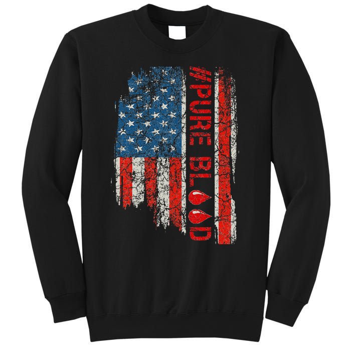 Vintage Pure Blood Movement Pureblood Freedom USA Flag Sweatshirt